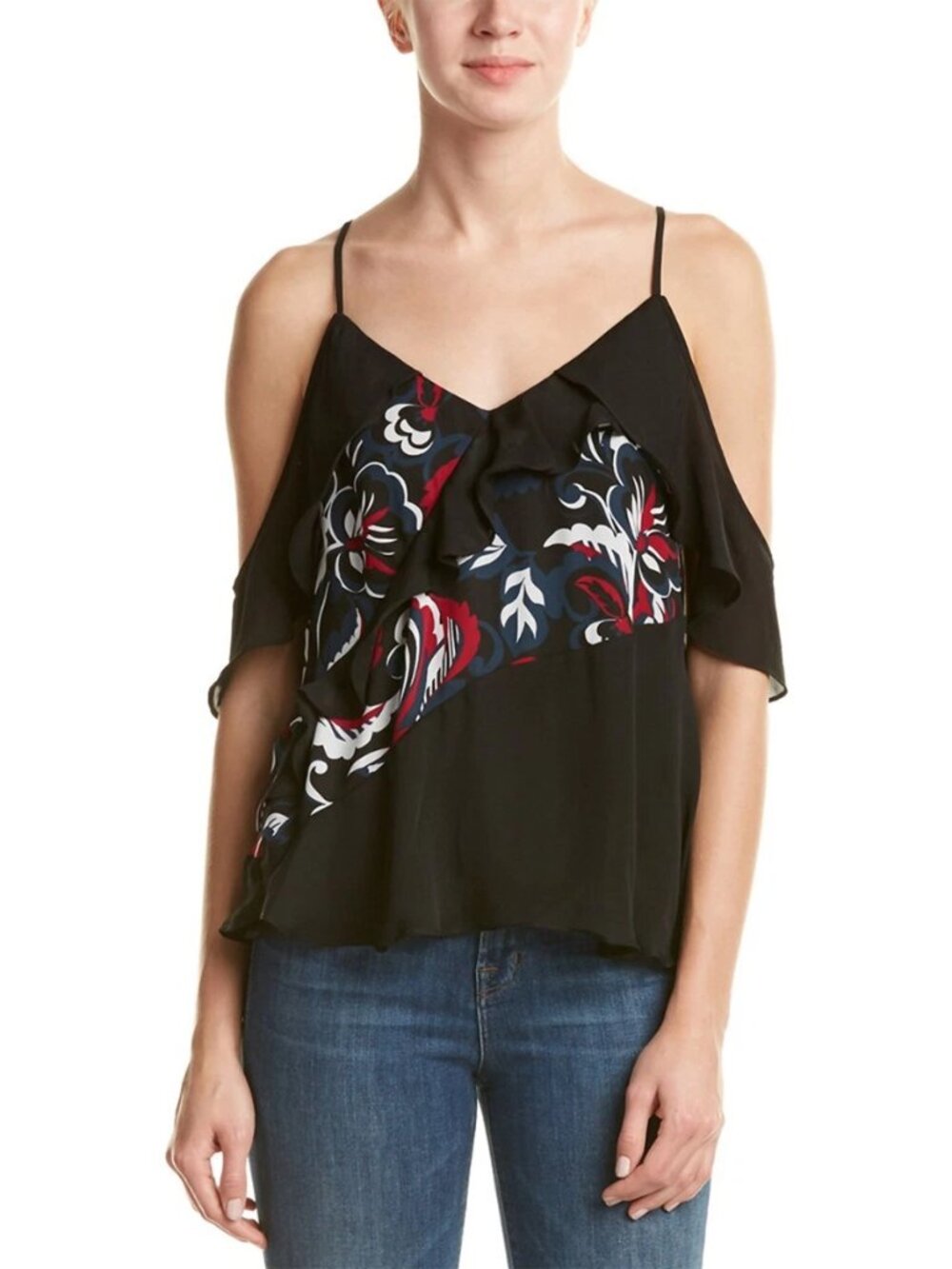 PARKER Cambria Draped Ruffle Sleeve Blouse Top Size M NWT $215